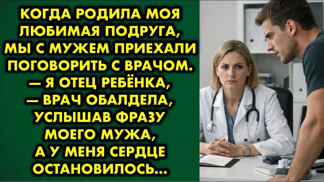 Когда родила моя любимая подруга, мы с мужем приехали поговорить с врачом.— Я отец ребёнка, — врач