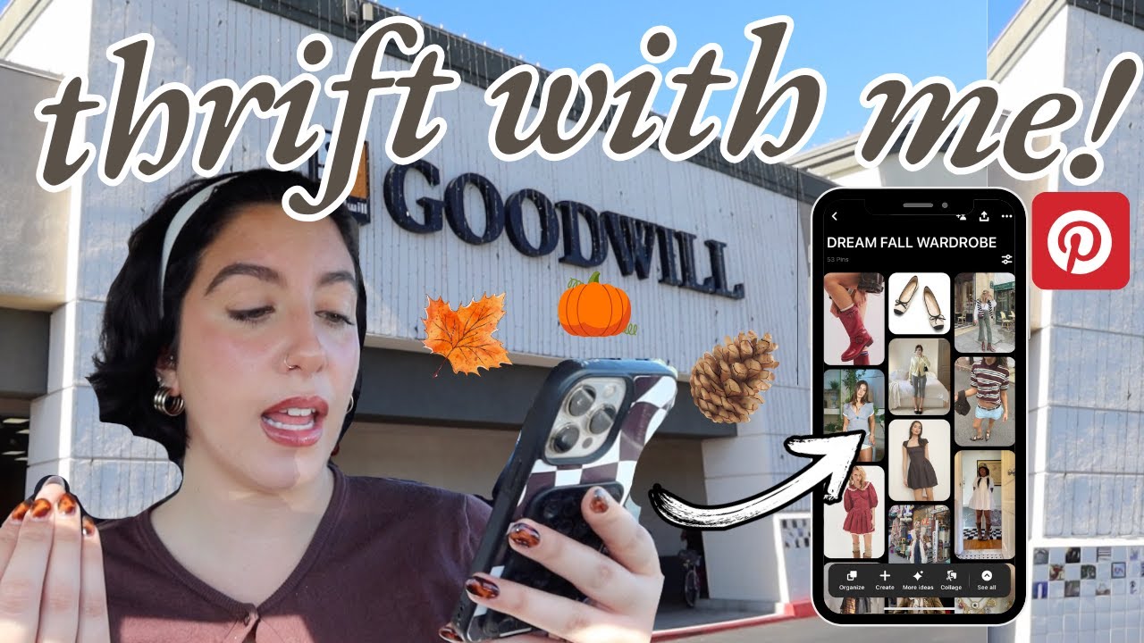 Thrift with me | DREAM FALL WARDROBE🍂🧣 No budget!! 2024 fashion trends! Pinterest board inspiration!
