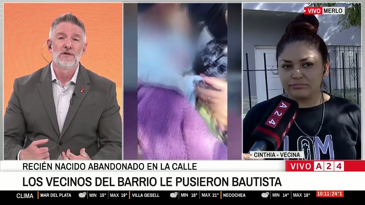 📢 RESCATAN A UN BEBÉ ABANDONADO EN MERLO Y CONMUEVE AL BARRIO
