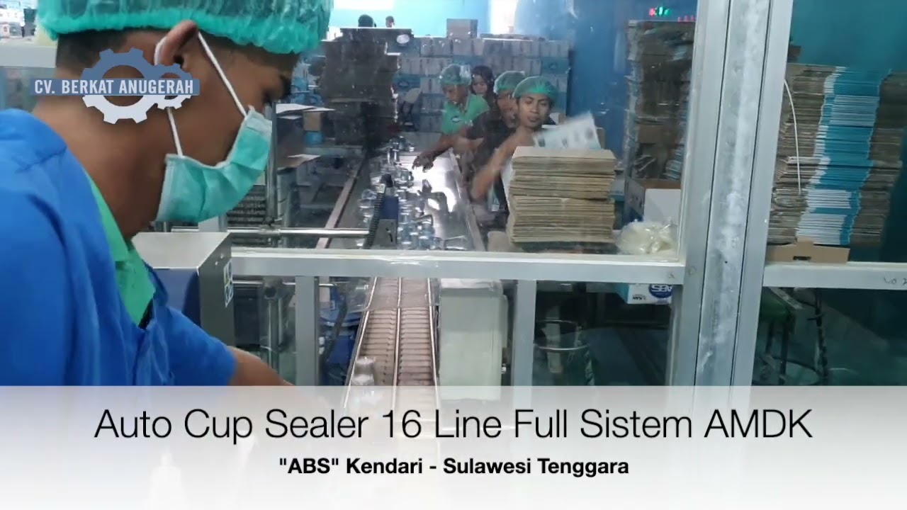 MESIN AUTO CUP SEALER 16 LINE FULL SISTEM
