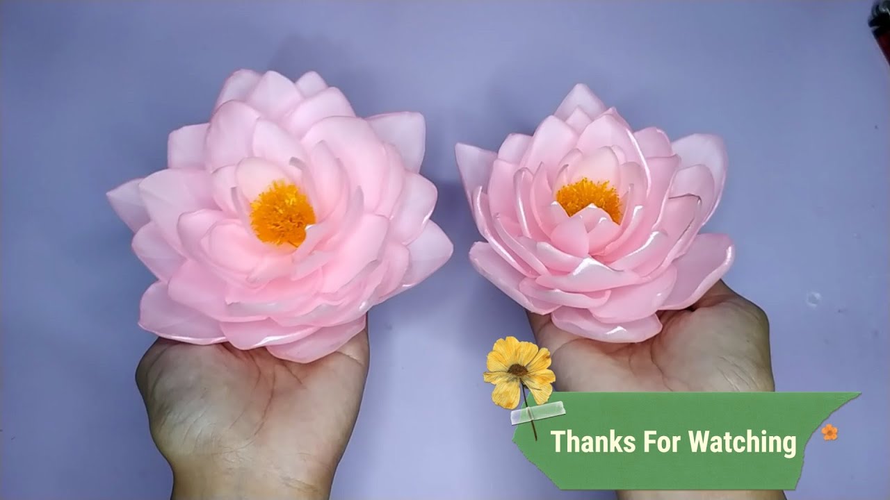 DIY | Lotus Satin Ribbon | Tutorial How To make Lotus Flower From Satin Ribbon