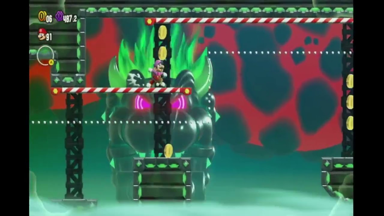 Super Mario Bros. Wonder Level - Deep Magma Bog Flying Battleship