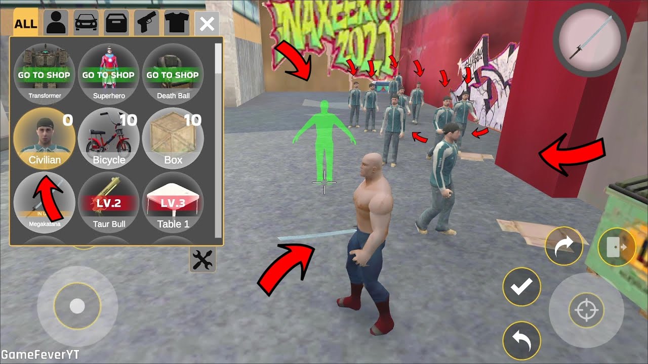Rope Hero: Cheatground MOD - First Time Play Rope Hero 3 (Spawn 8x8 Civilian Man) - Gameplay HD