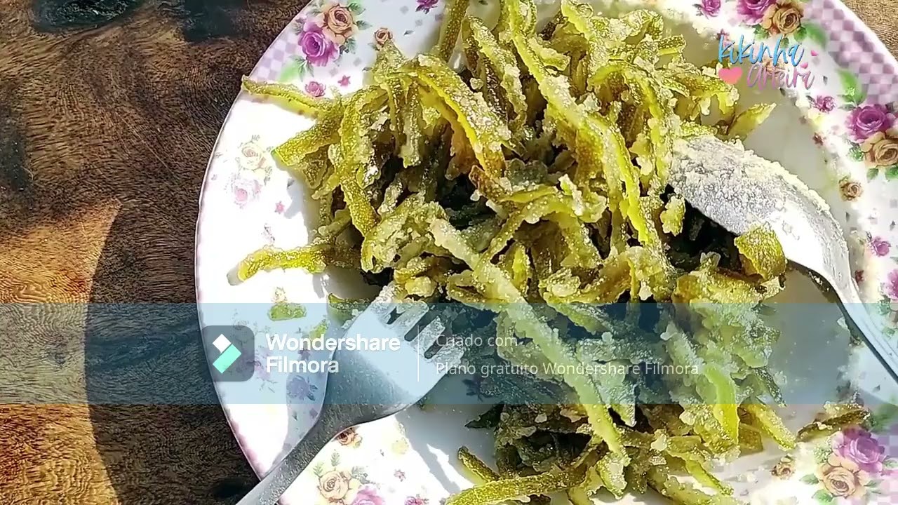 Casca de laranja cristalizada
