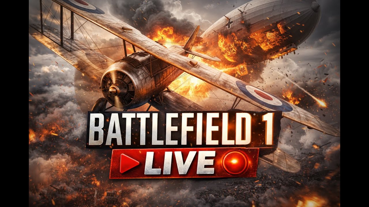 Battlefield 1 LIVE🔴 🔥 WW1 Airship Destruction | Intense Plane Combat ..WW1 Sky Turns Into Hell 🔥