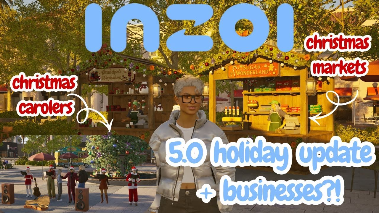 exploring INZOI’s 5.0 holiday update❄️ + opening a business?!