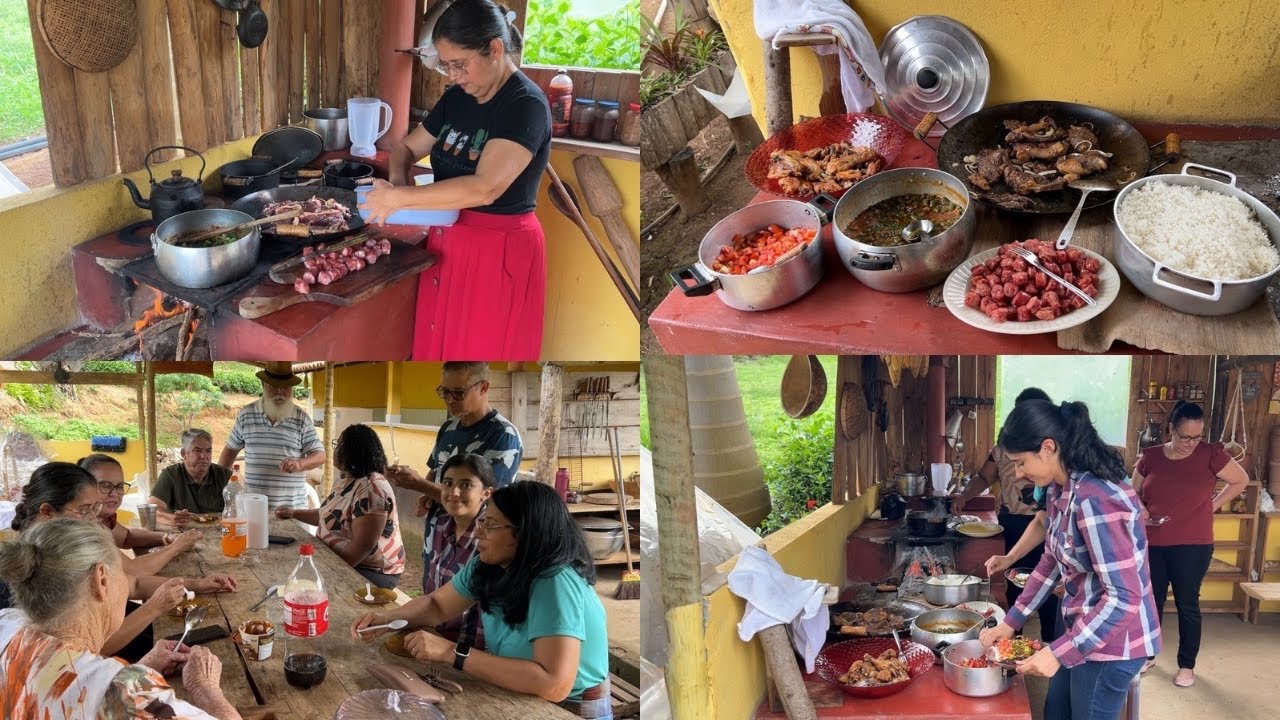 DIA DE MUITAS VISITAS NA CASINHA NO PÉ DA SERRA E AQUELE ALMOÇO GOSTOSO DE DOMINGO.