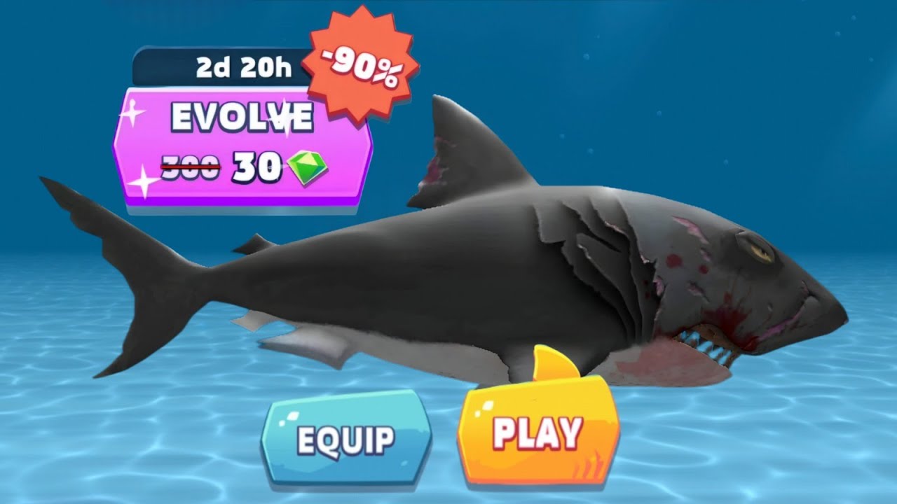 NEW ENEMY MEGALODON UNLOCKED AND ENEMY MEGALODON GAMEPLAY - Hungry Shark Evolution
