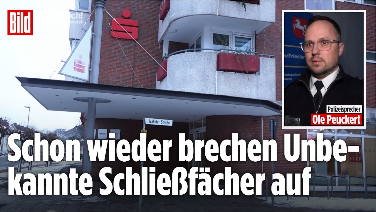 BANK-EINBRUCH IN WILHELMSHAVEN: Unbekannte knacken Schlie&szlig;f&auml;cher der Sparkasse