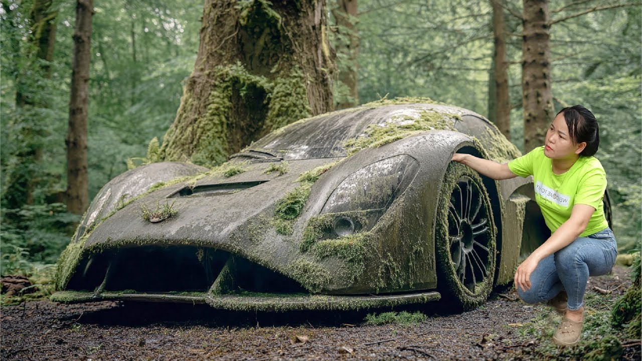 Full Video. Repair and restore abandoned old supercar many years, Repair super big displacement car