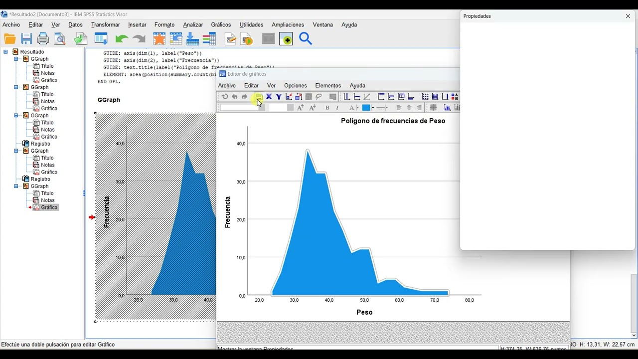 Polígono de frecuencias con SPSS
