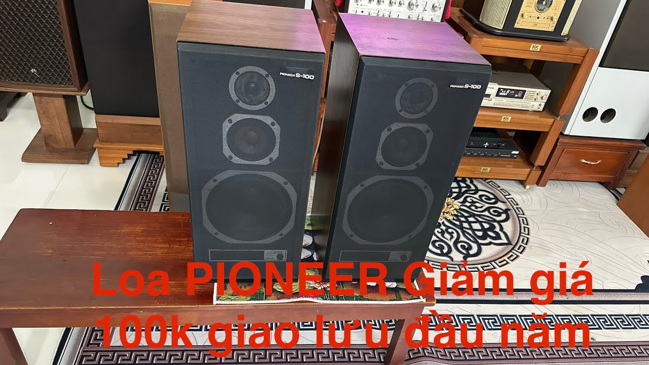 Loa PIONEER S-100, dòng loa nghe nhạc đẳng cấp, bass sâu mềm tròn chắc, giá quá tốt đầu năm mới 2026