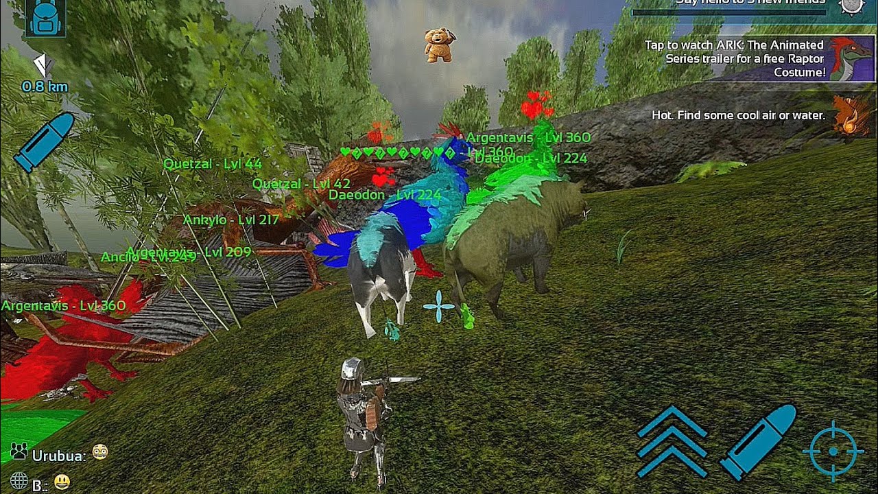 ARK MOBILE - BREEDING AND DOING MISSION - PVP IN MONTAIN