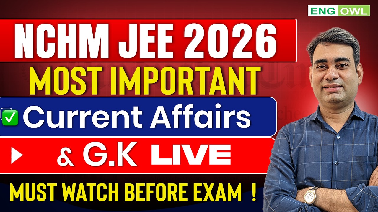 NCHM JEE 2026 | Important GK & Current Affairs | Daily Science, Awards and Important Sports