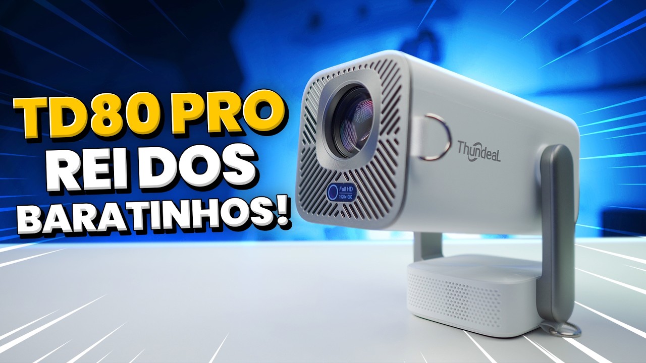 Testei o novo Thundeal TD80 PRO - O REI DOS PROJETORES BARATINHOS!