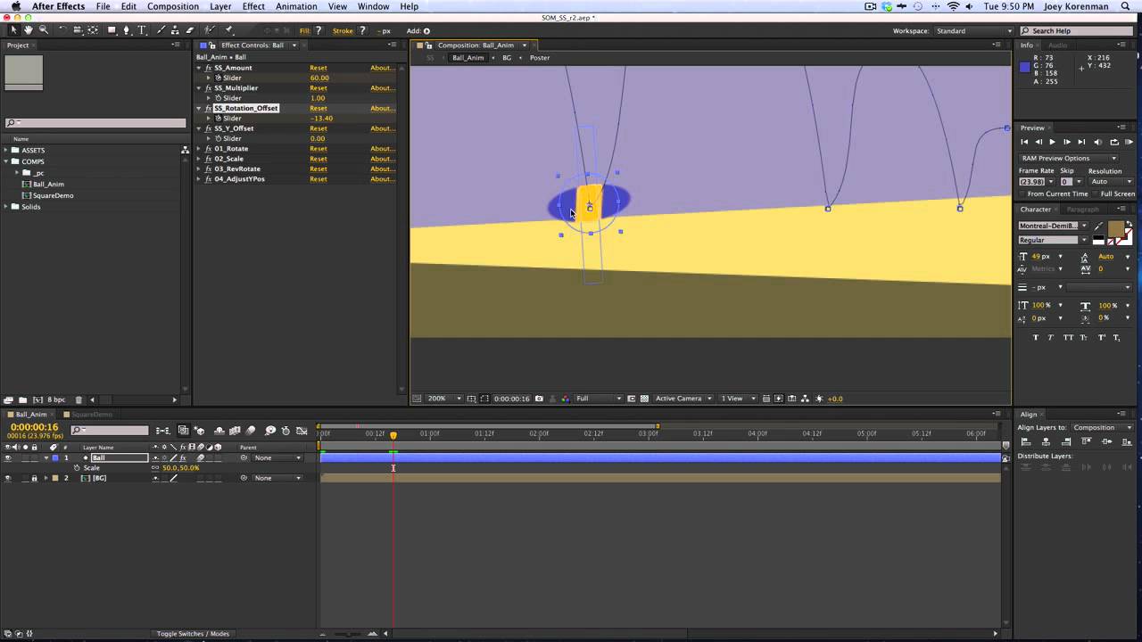After Effects - Animating Squash and Stretch