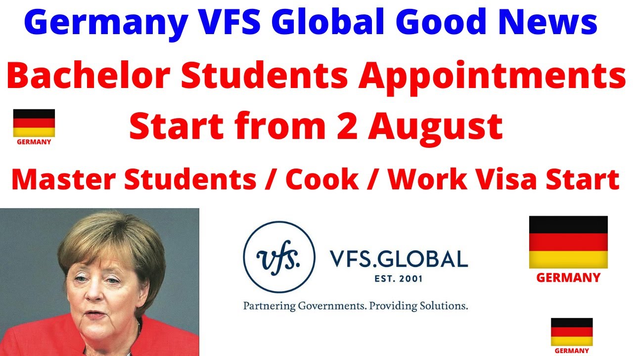 GERMANY VFS Update ! Bachelor Students Appointment Start ! Cook / Work VISA Ready ! Study in Germany