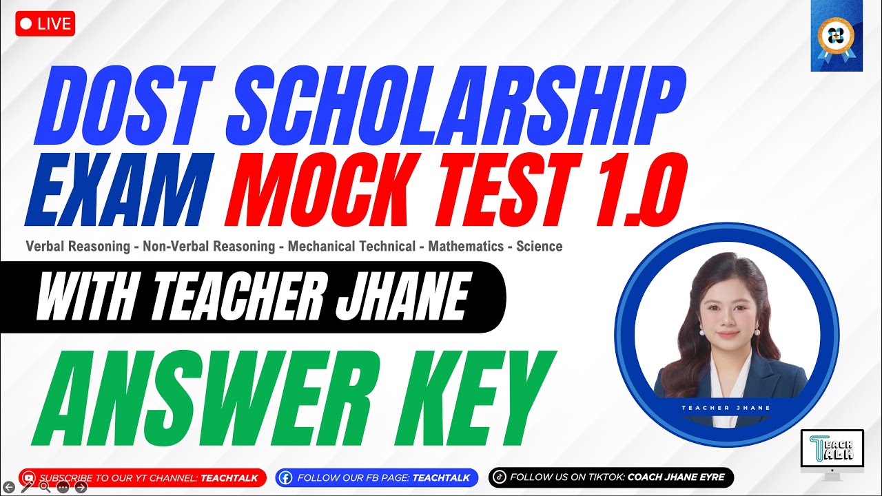 [ANSWER KEY] DOST Mock Test 1.0 (2026)