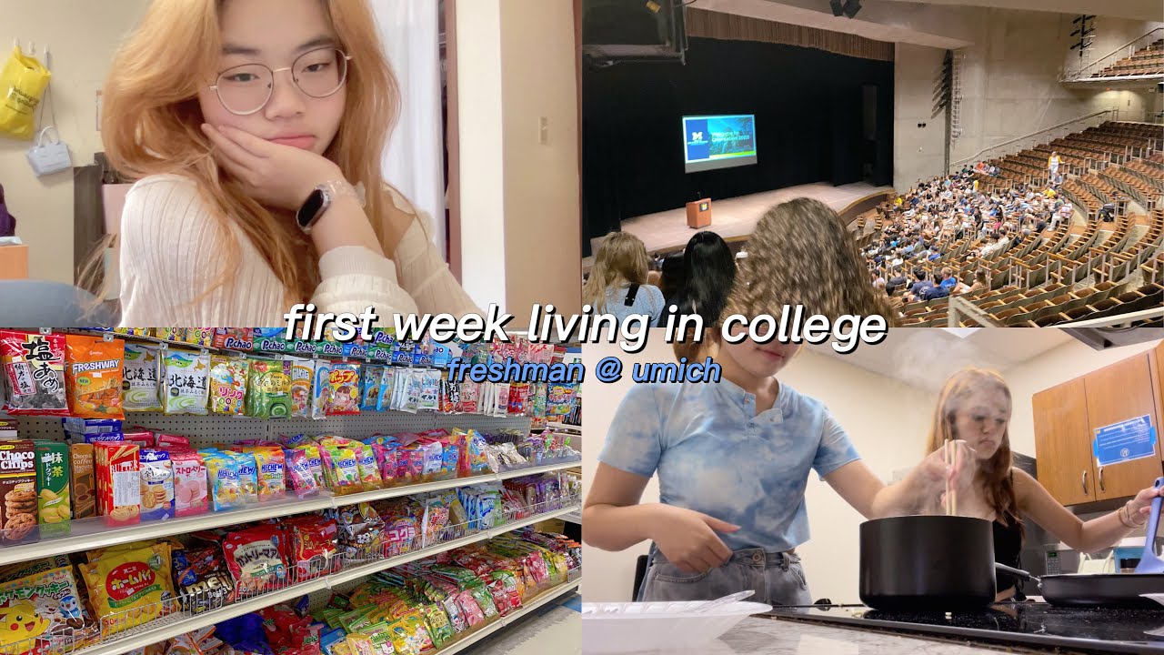uni diaries | first week of college dorm life, umich, lots of boba & food, new friends 📓🧋
