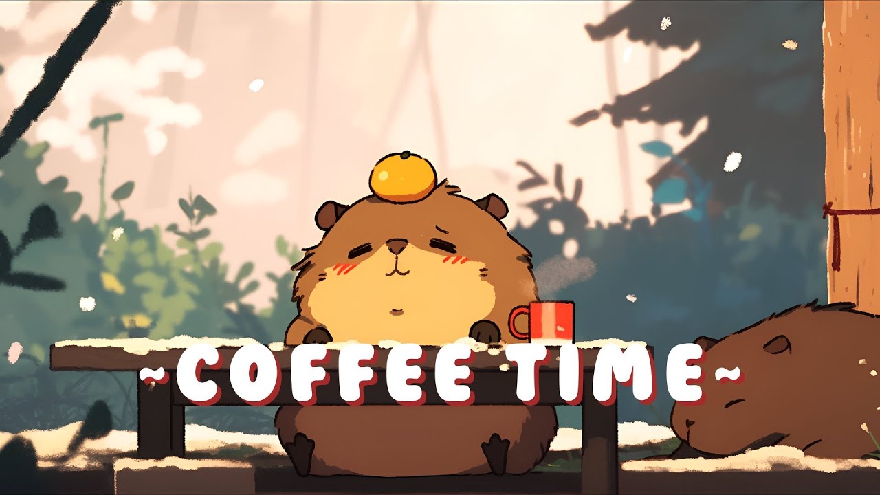 Capybara Chill Station - Cozy Beats for Relaxation ~ Peaceful Flow ~ 🦫 🎵 🌙