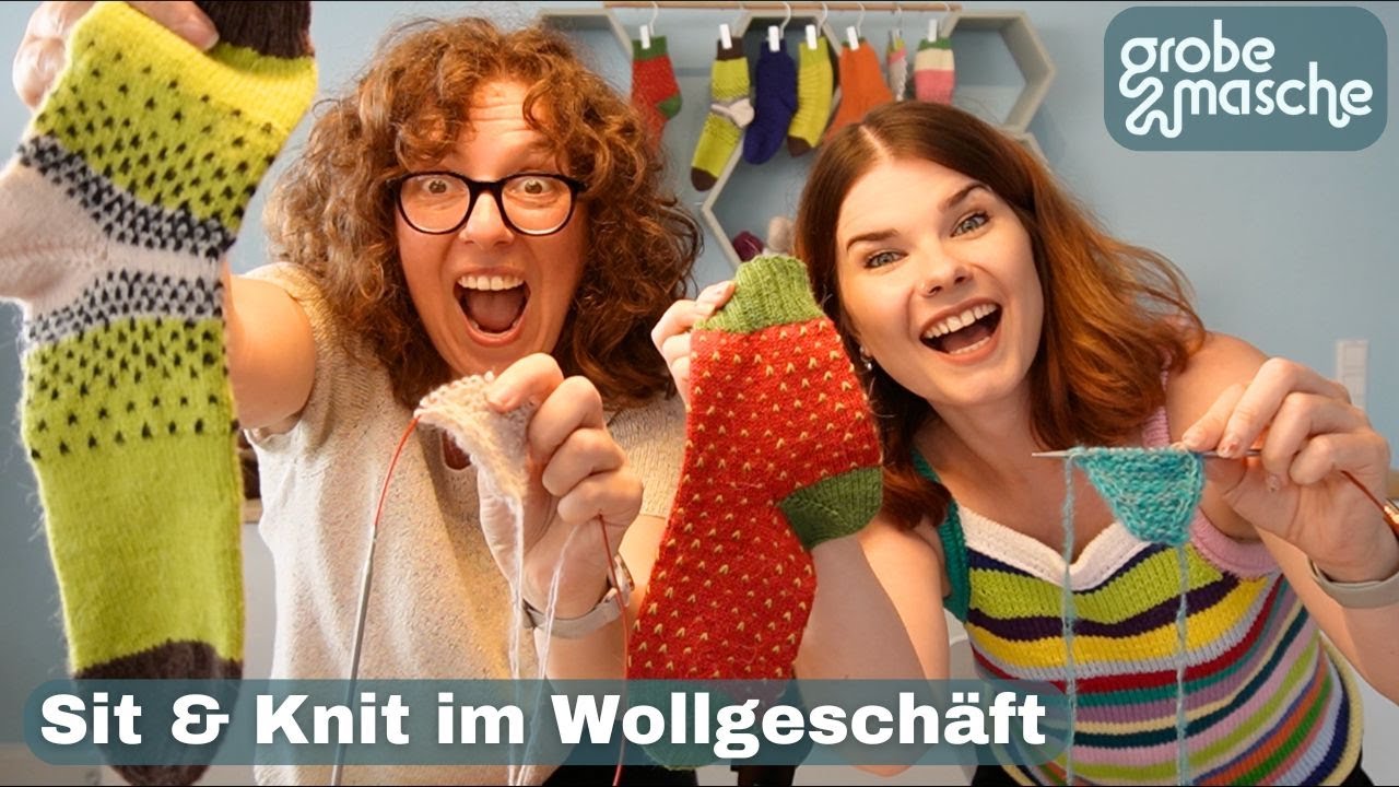 Elise Schal  Paula M Anschlag-Party, Fruity Socks und Co | Sit & Knit im Wollgeschäft Grobe Masche