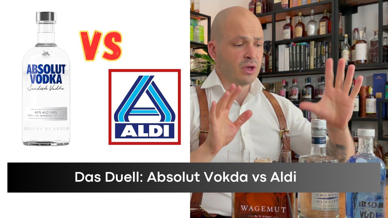 Absolut Vodka vs billige Kopie von ALDI
