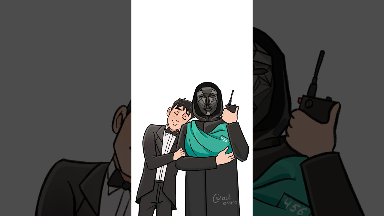 How squid game should&rsquo;ve ended 👬 #squidgame #gihun #frontman #art