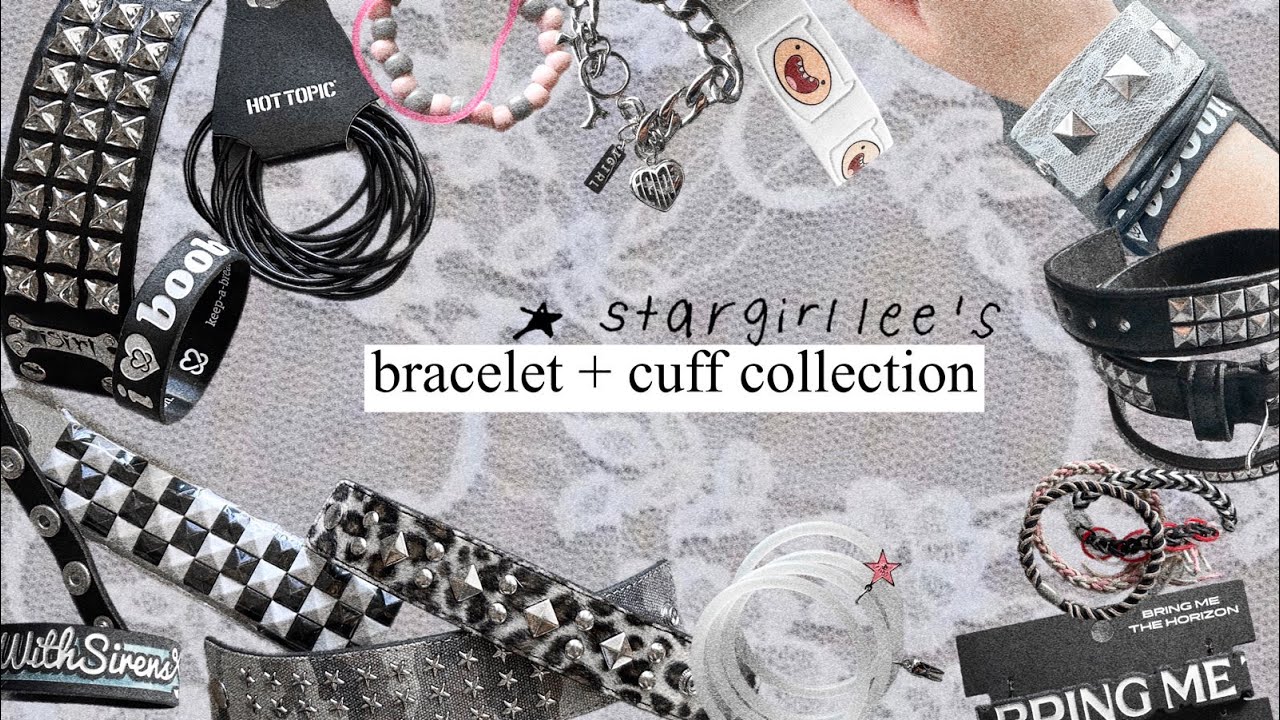 bracelet + cuff collection | heavensentandco, igirl, hot topic, kandi, emo, friendship bracelets