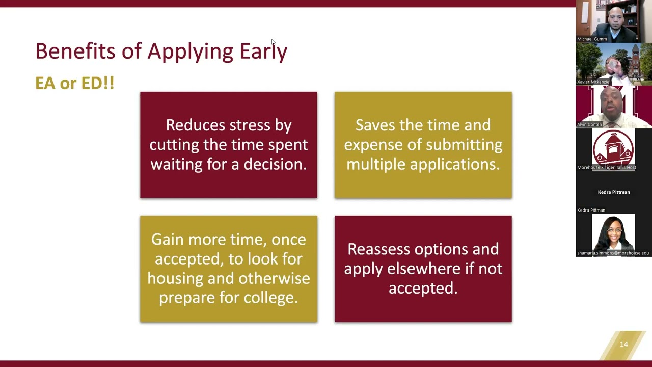 Tiger Talks Tuesdays  | Apply to Morehouse 5 Key Things You Need to Know About the App Process
