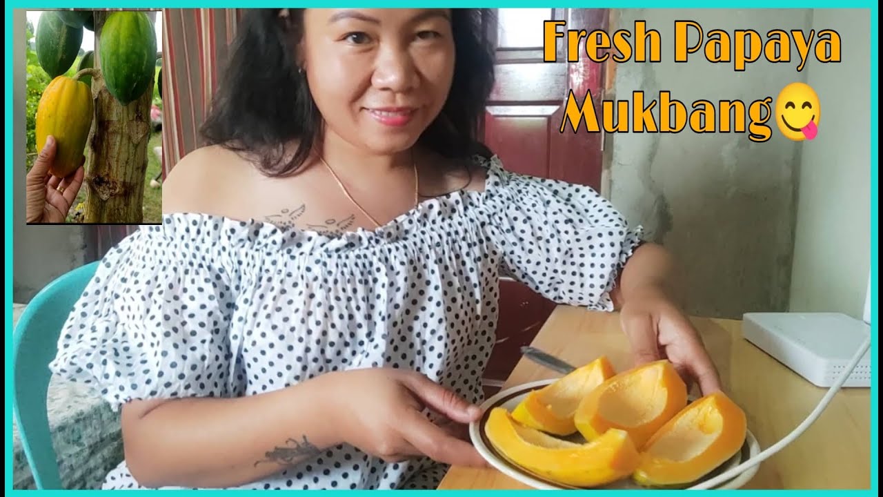 ASMR MUKBANG FRESH PAPAYA ORGANIC @ THE GARDEN | JOMA TV
