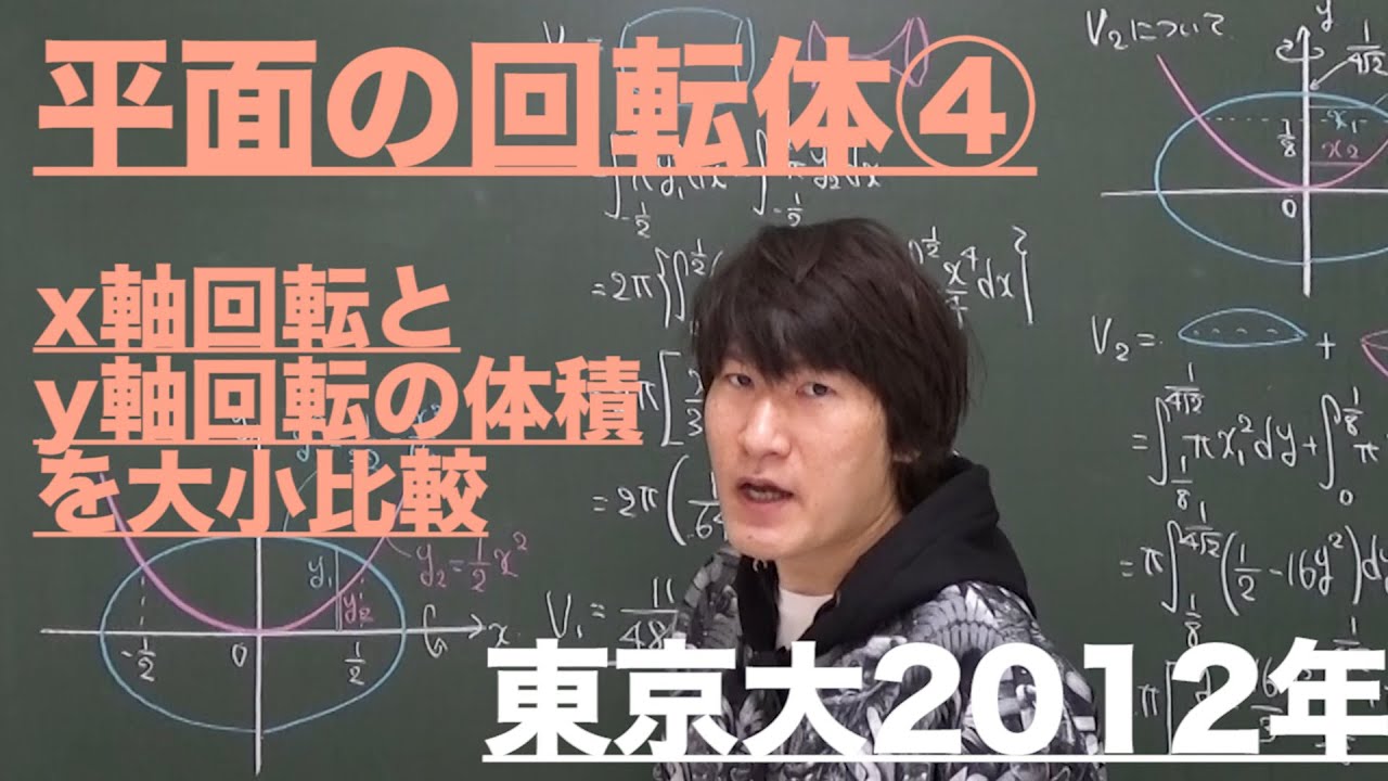 平面の回転体４：平面の回転体④《東京大2012年》