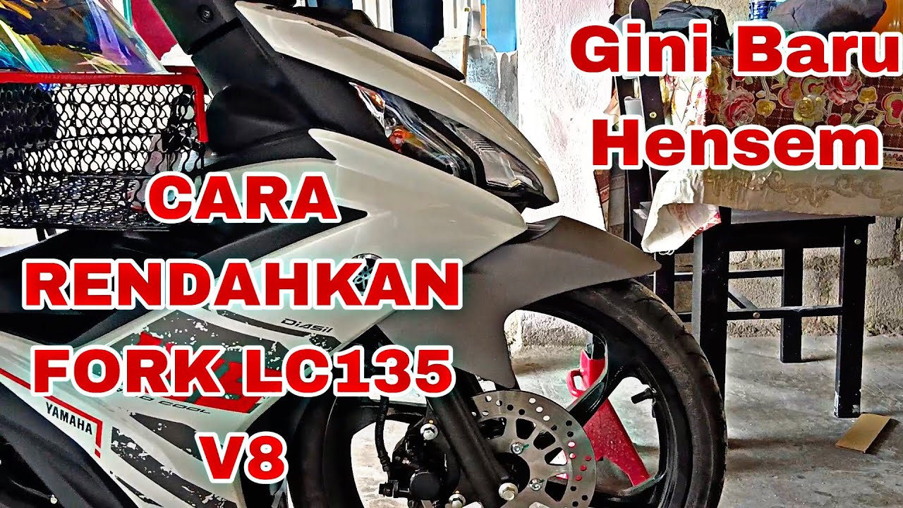 CARA RENDAHKAN FORK YAMAHA LC135 V8 // SERVICE FORK YAMAHA LC135 V8 // LC135 V8