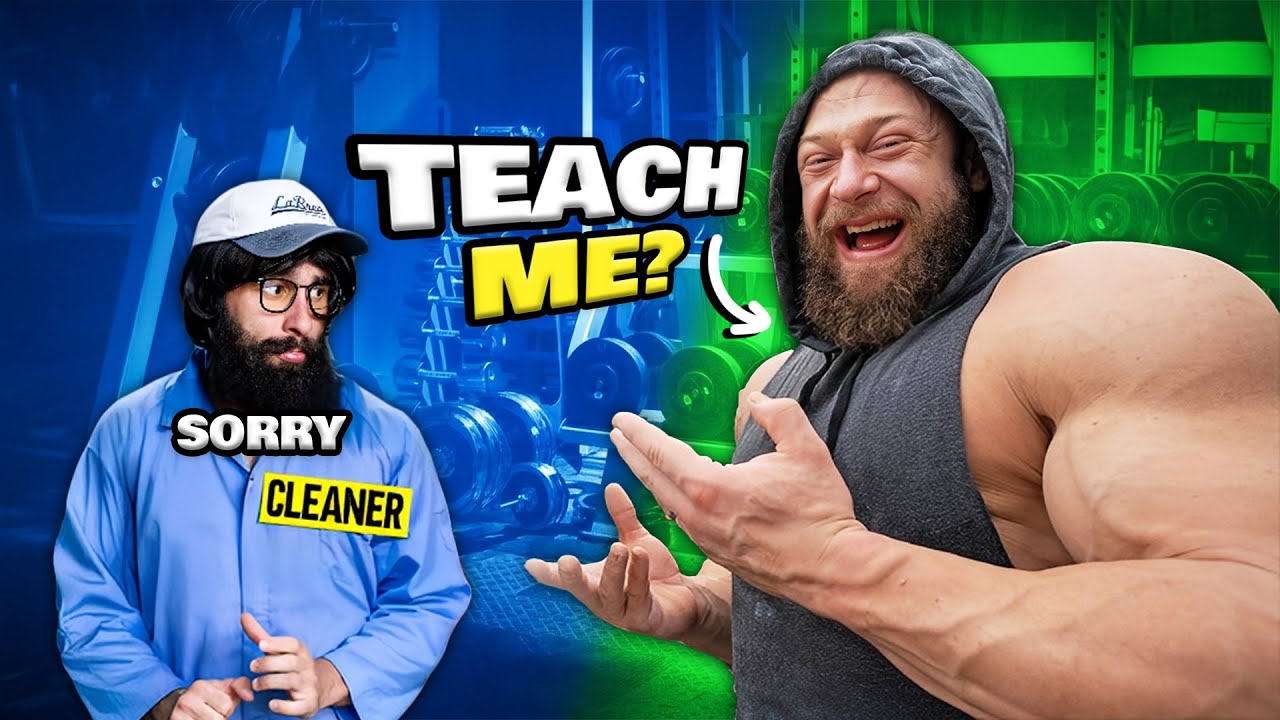 ELITE Powerlifter ANATOLY Use 32kg Mop in a GYM Pretended to be a CLEANER #12