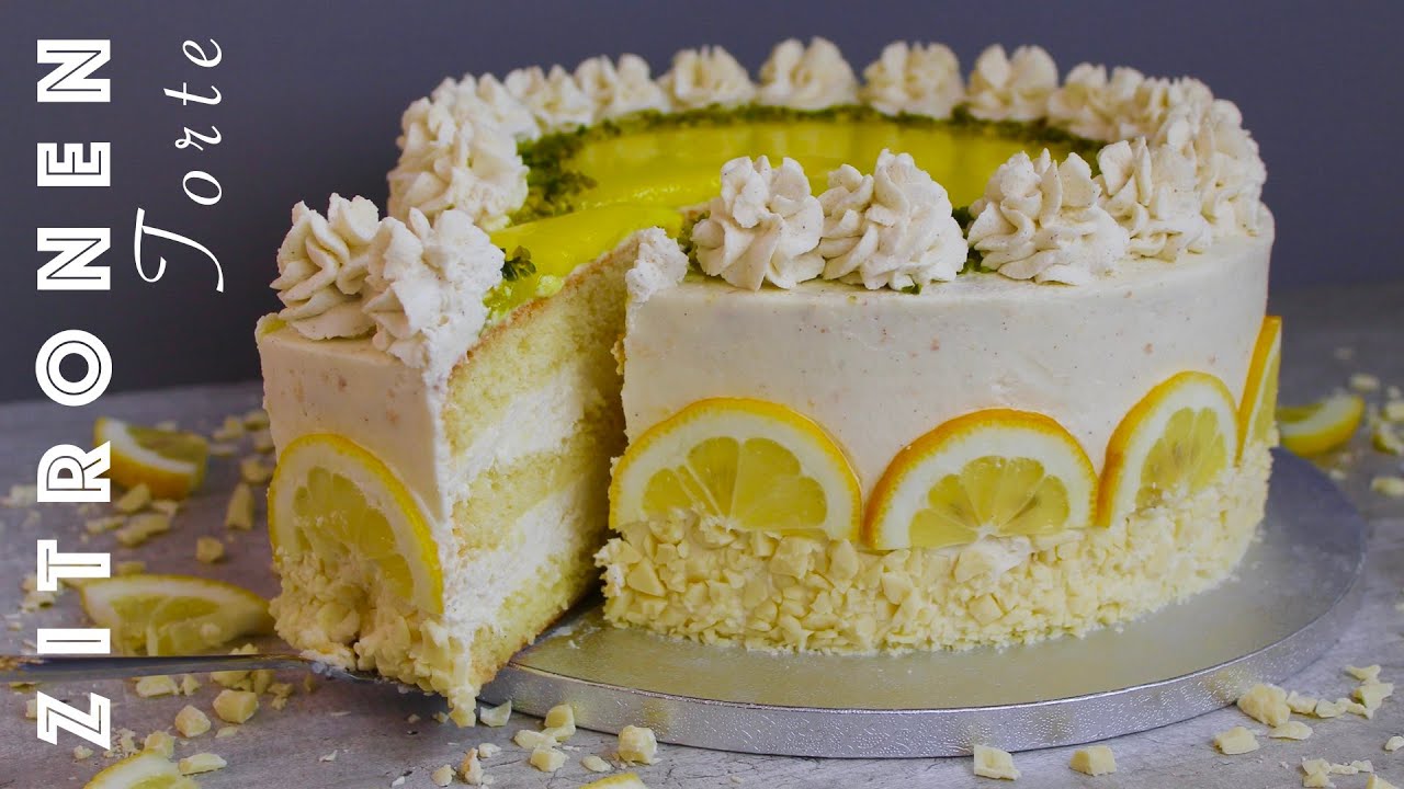 Zitronen-Sahne-Torte ohne Gelatine | Die perfekte Zitronentorte | super erfrischend & luftig
