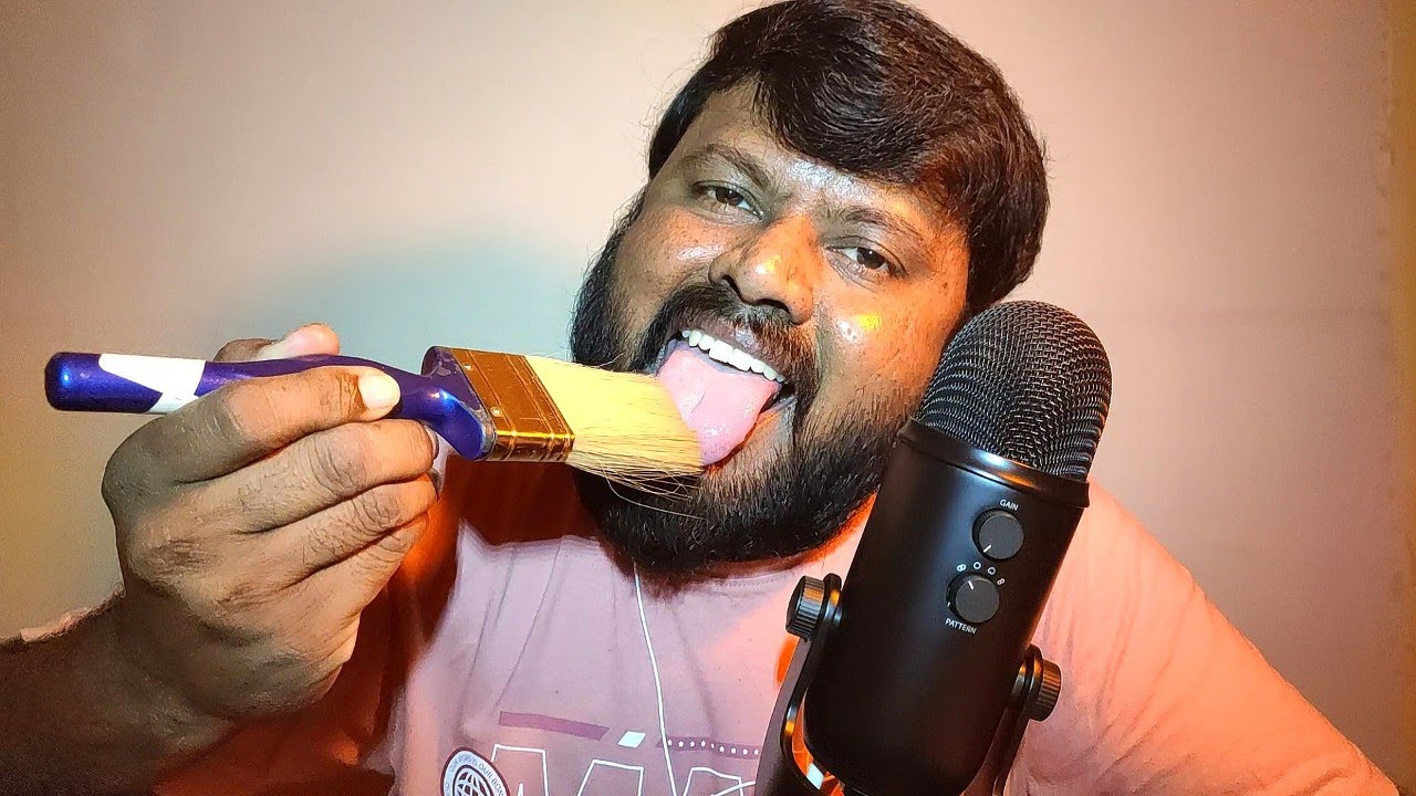ASMR Spit Painting With Brush