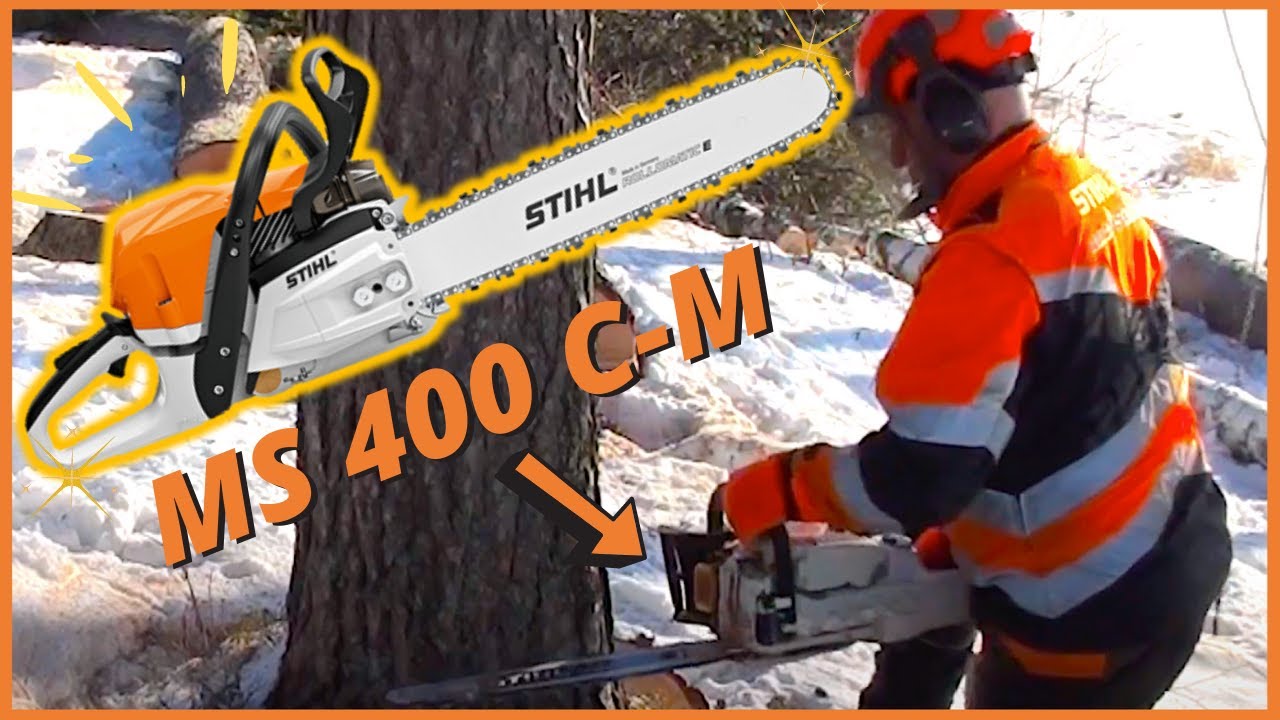 БЕЗОПАСНАЯ ПИЛА STIHL MS 400 C-M В ДЕЙСТВИИ (ПЕРВЫЕ ВПЕЧАТЛЕНИЯ)