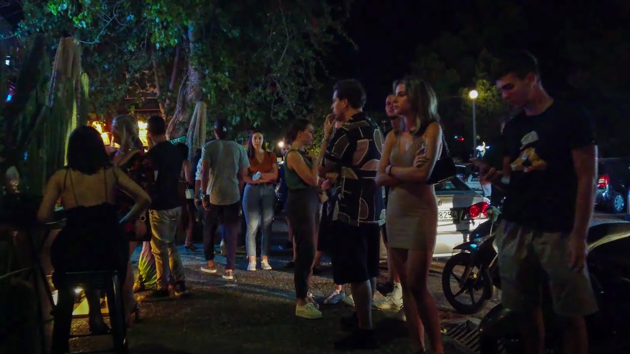 #243 Glyfada night walk in Athens, Greece