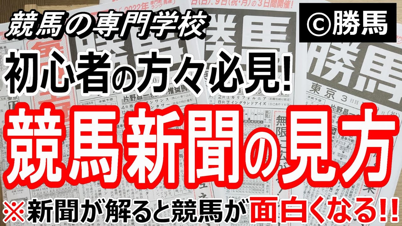 【競馬の専門学校】初心者必見【競馬新聞の見方】競馬新聞の読み方が解れば競馬が更に面白くなる