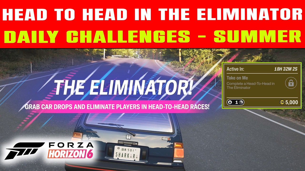 ГОНКА &laquo;ОДИН НА ОДИН&raquo; в The Eliminator Forza Horizon 6 | Ежедневное испытание TAKE ON ME | Летний ...