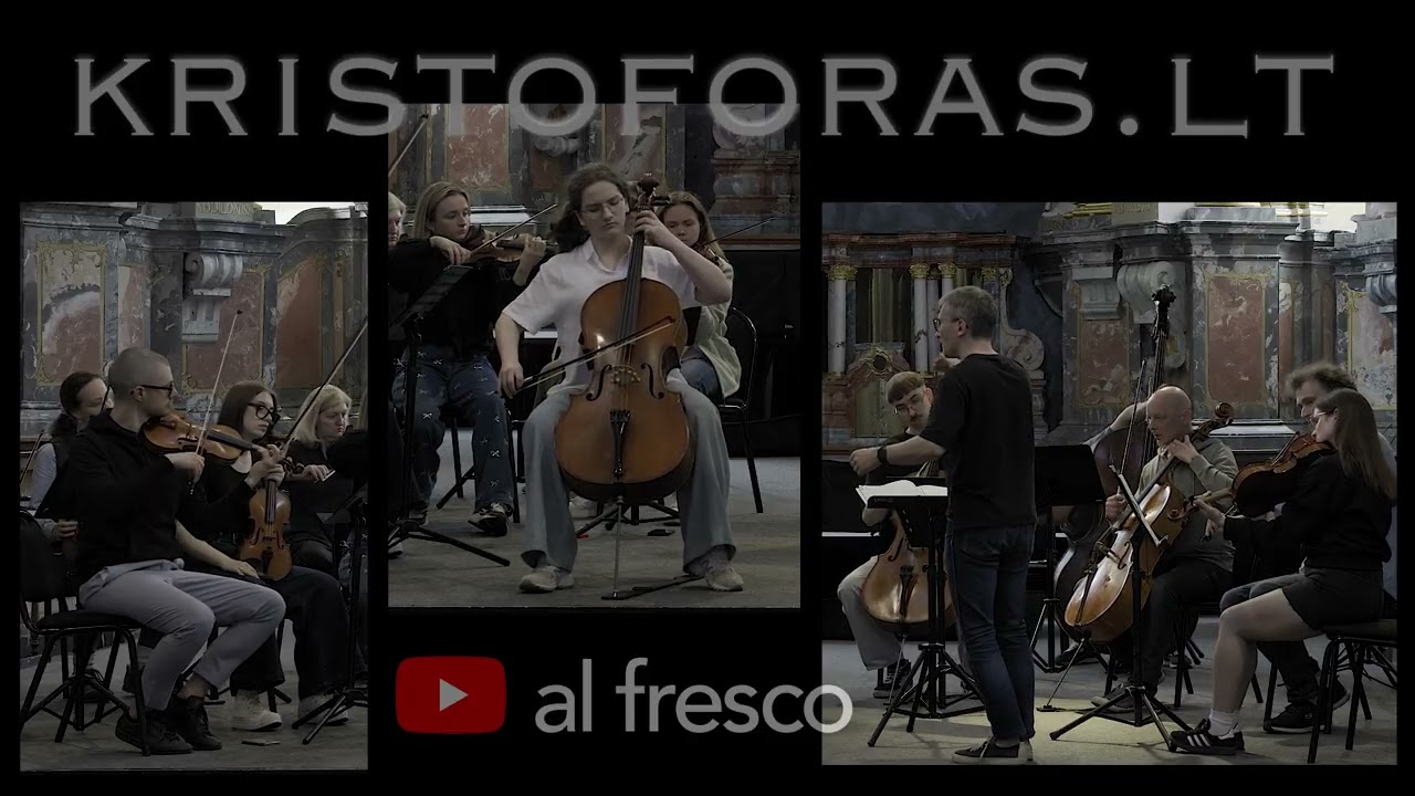 Gabriel Fauré, Élégie, op.24, rehearsal, Maria Sokolova, Modestas Barkauskas, Šv.Kristoforo Kam.Ork