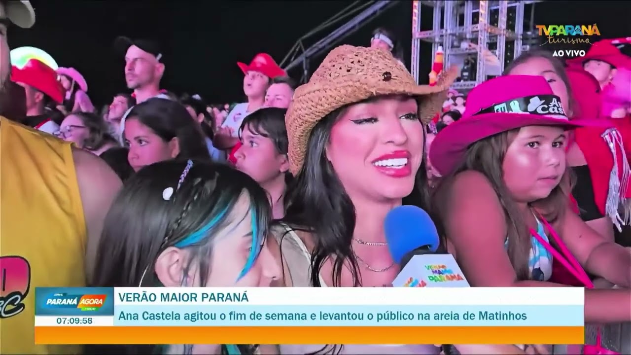 Ana Castela agitou o fim de semana e levantou o público na areia de Matinhos
