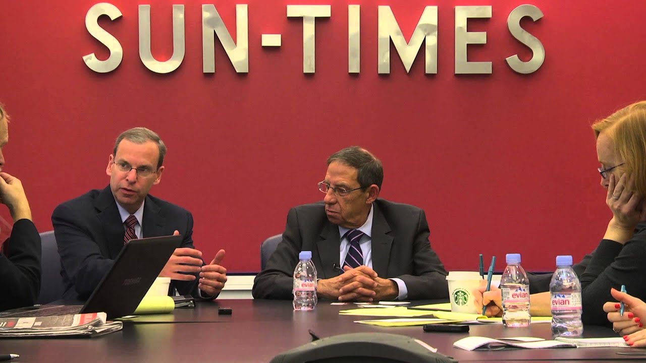 Carmi Gillon and Jeremy Ben-Ami meet the Sun-Times Editorial board