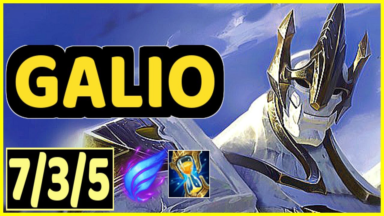 GALIO VS EKKO - 7/3/5 KDA MID GAMEPLAY CHALLENGER I