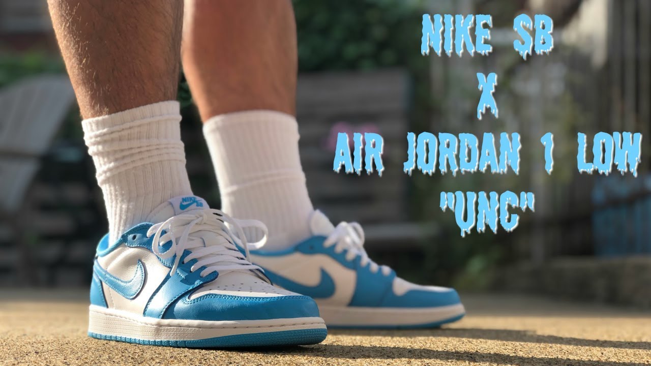 HONEST REVIEW OF THE NIKE SB X JORDAN 1 LOW "UNC"!!! ERIC KOSTON JORDAN 1 LOW ON FEET!!!