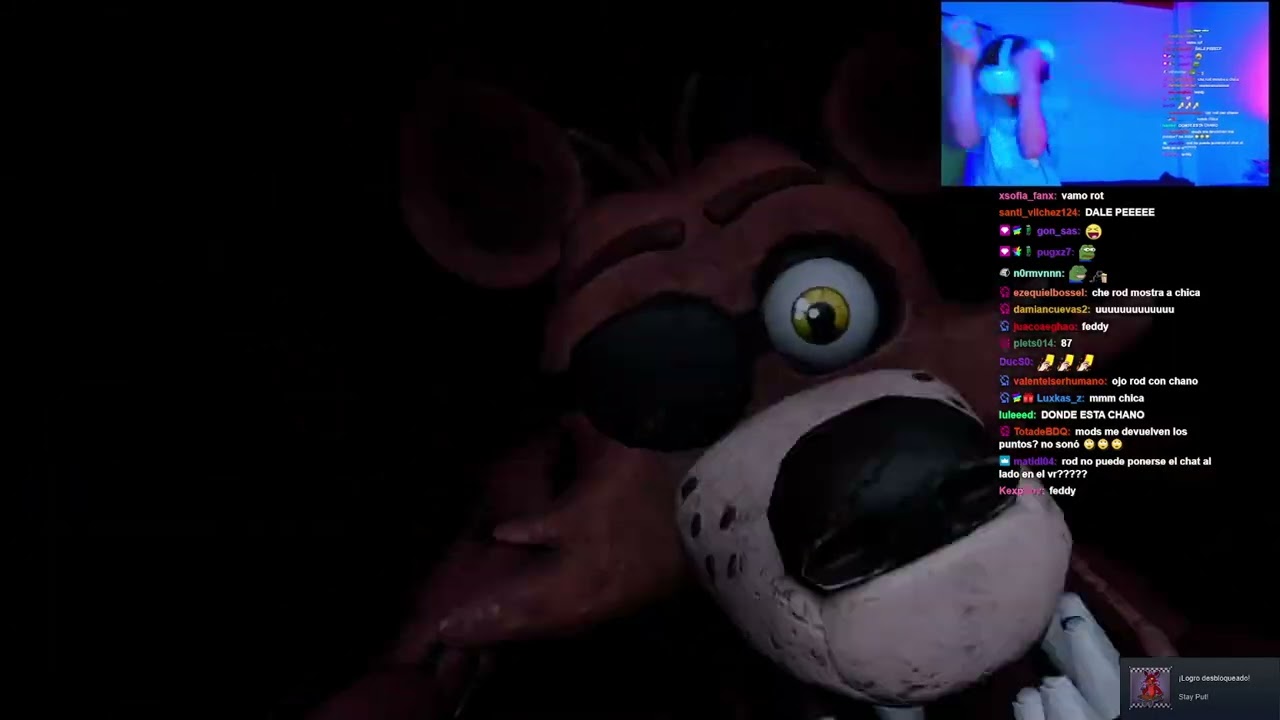 rod ve un screamer en fnaf help wanted (se asusta)