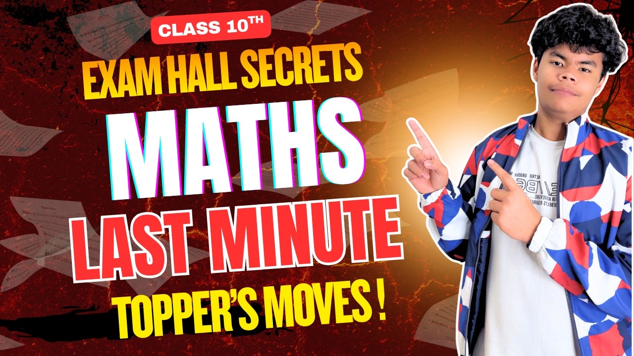 AIR 1 Aarav Malhotra's | Maths Exam Hall Secrets 🤫 | My Last Minute Topper's Moves | Class 10 Boards