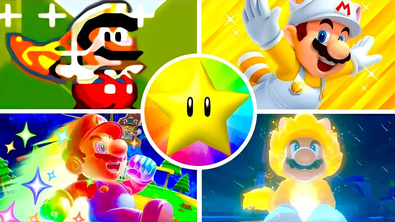 Evolution of Super Stars in Super Mario Series (1985-2025)