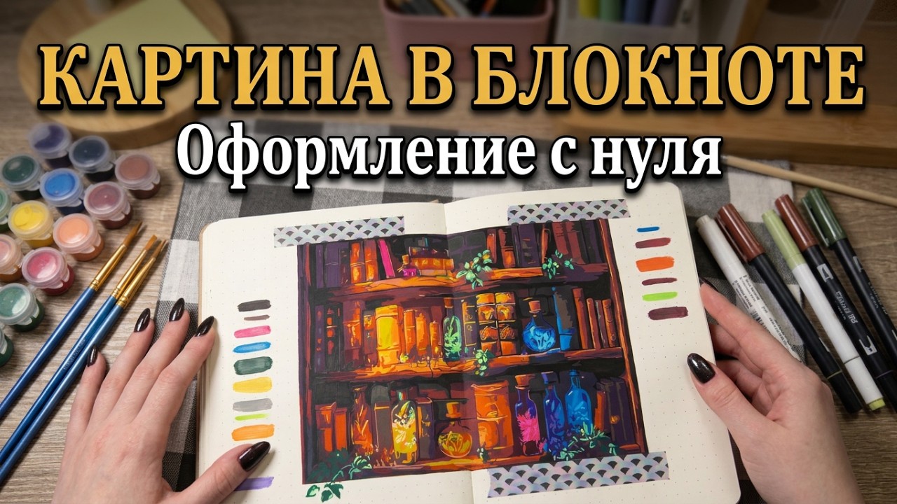 Картина по номерам. Оформляю в блокноте