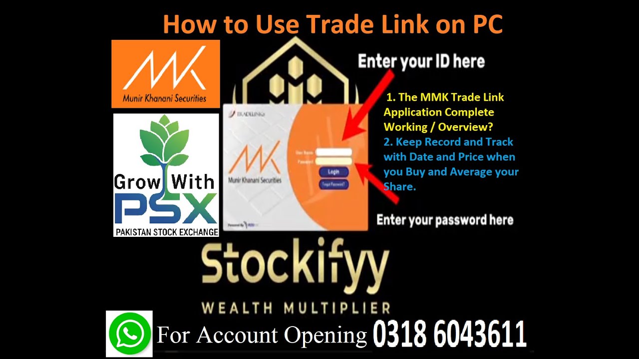 MMk Trade Link App on Computer #kse100 #tradingapp#tradingapps #topdividendstocks#upcomingdividends