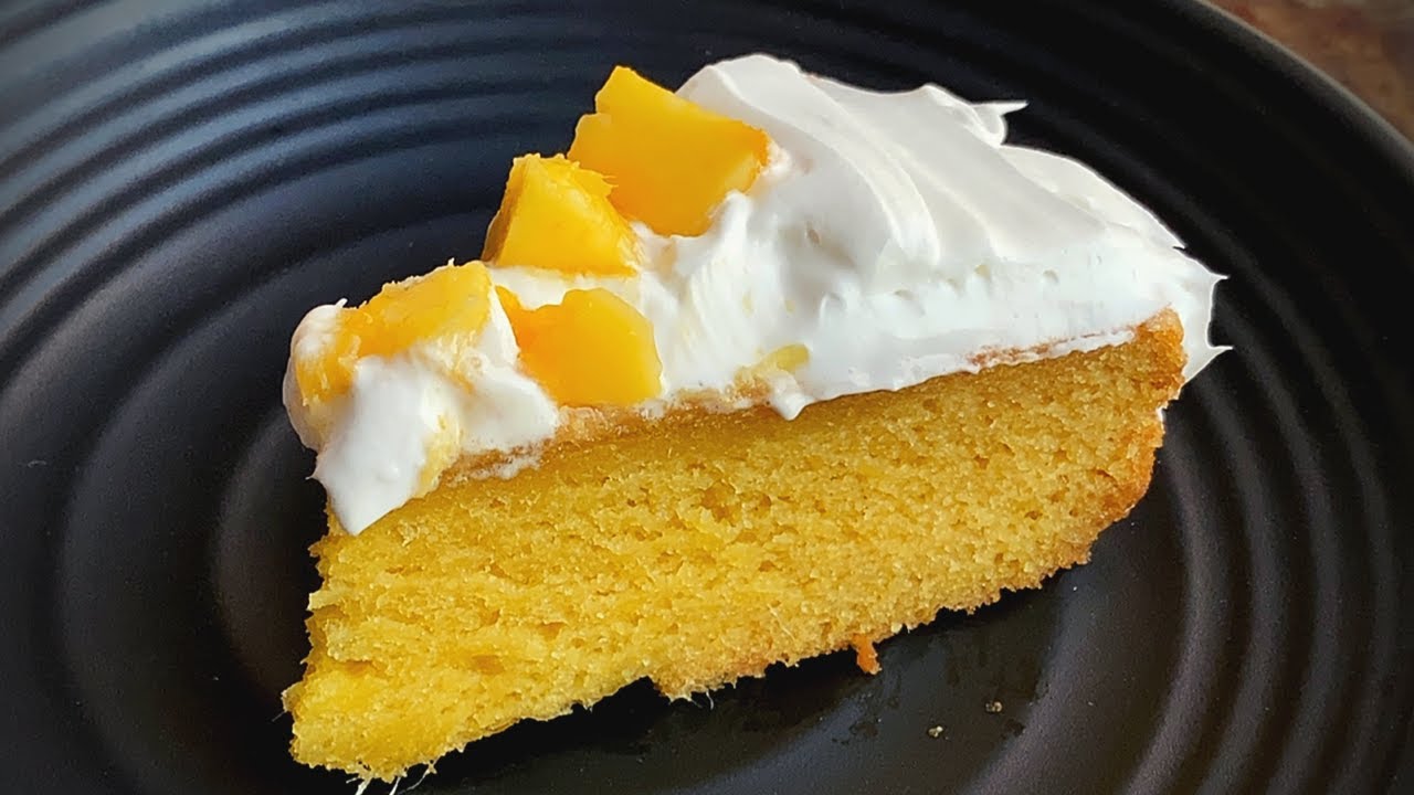Eggless Mango Cake Recipe | Vegan Mango Cake | Soft Cake without artificial flavour and colouring